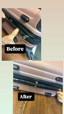 Stitched up the rubber part