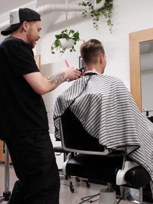 Grayson Arts District barber and stylist