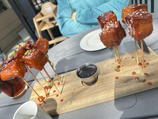 Pork Belly Burnt Ends Lollipops