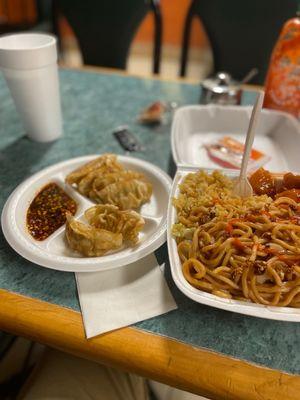 For chow mein and potstickers