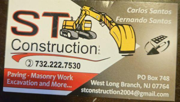 The service from ST construction was very satisfactory. They were transparent about pricing, and the quality of work surpassed expectations.