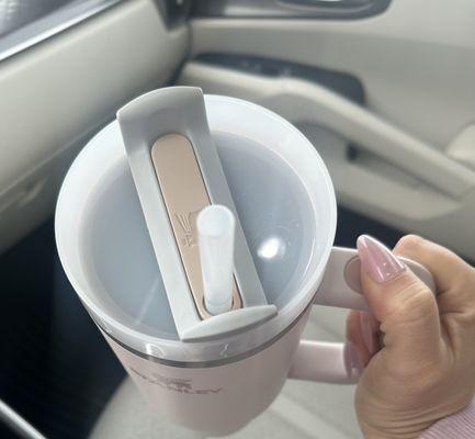 This is the Stanley tumbler after picking up, with missing parts and spotless!