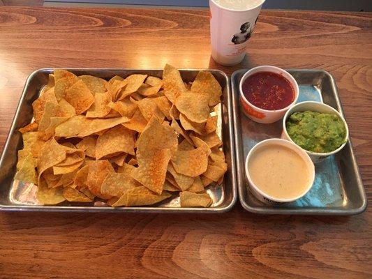 Ultimate Trio of dips and chips.