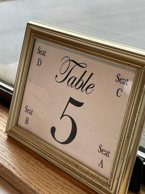 Our table on First Class