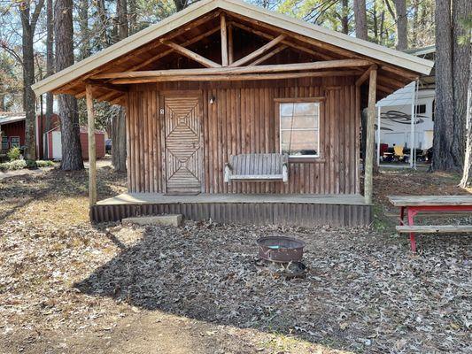 cabin #5 - right in front of the marina with excellent crappie fishing. Sleeps 5.