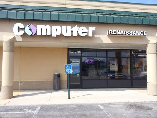 Located in the Raintree mall near Once Upon a Child. GameStop, and Bedpost Furniture.