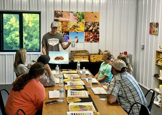 DCB Beekeeper explains the roles of honeybees in the hive.