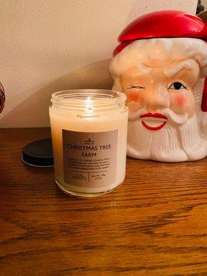 Christmas Tree Farm scented candle- smells wonderful.