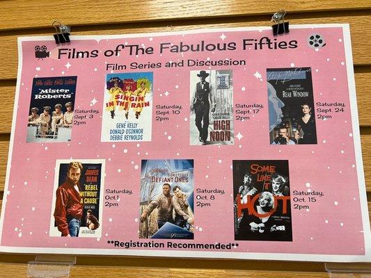 9/6/22 September Events, current film series