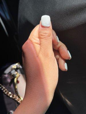 A big gap of missing color