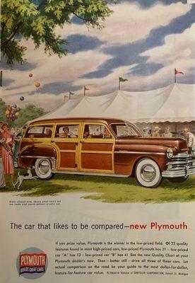 Chrysler - New Plymouth Advert from National Geographic September 1949