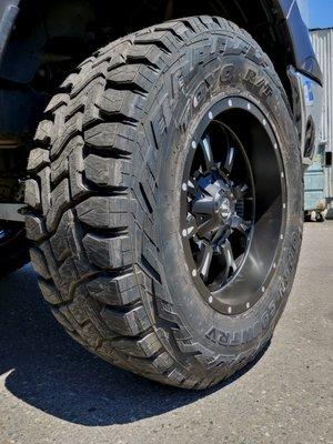 Fuel wheels and Toyo tires installed by Swier Tire. Swier Tire is an Authorized Dealer for Toyo tires.