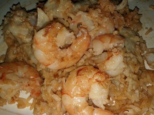 Shrimp fahitas burrito!