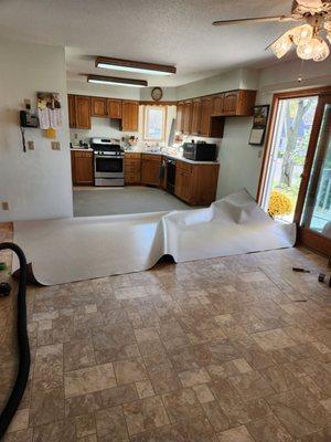 Kitchen/dining room area.
