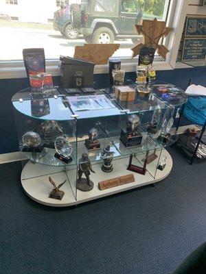 One of many display cases