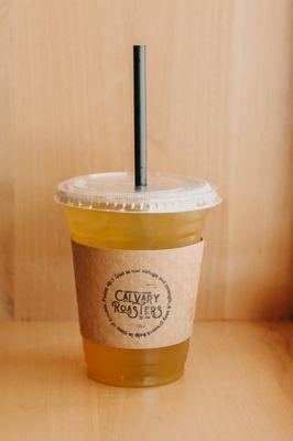 A seasonal special. The Aloha Tea. Mango coconut green tea