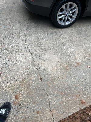 Crack in Driveway