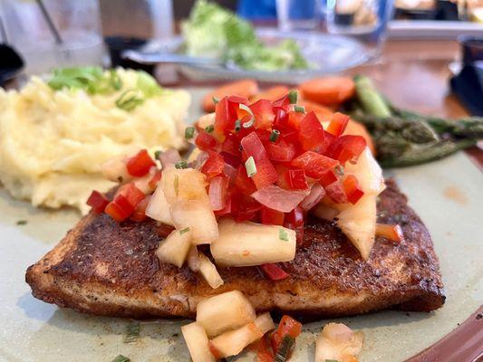 Smoked pineapple salmon.
