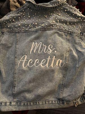 Fixed bridal jacket.