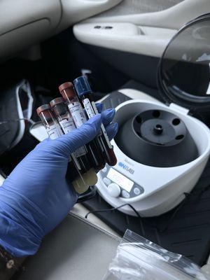 Spinning down and preparing to ship off specialty kit.