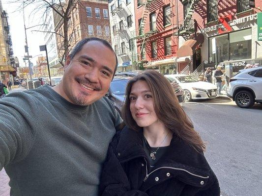 My daughter Ariana after Hau Ting cut and blow dry her hair. She will not go anywhere else and we travel to Y&J Salon from DC!