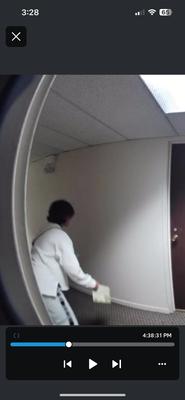 Its a video but shes picking up my mail in front of my door. Not cool Margaret is a board member.