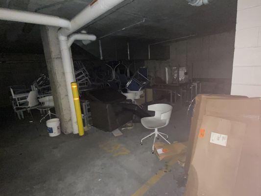 Here is what living at Auden was truly like - this is actually in the parking garage