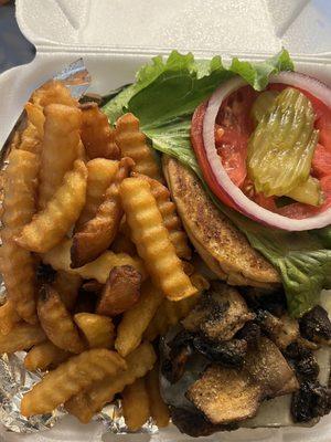 Last but not least my mushrooms Swiss burger!!