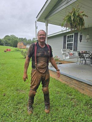 Muddy crawlspace, no problem.