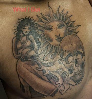 The end result, she drew straight hair on the character and called this the curls I asked for.