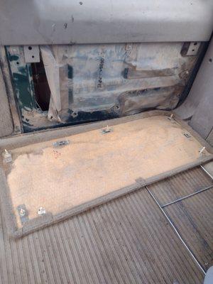 I don't even know why he needed to take this off? It was the brake lights that were being worked on!