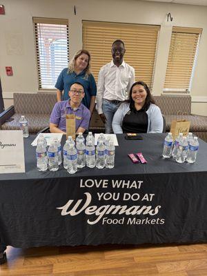 Wegmans at a recent employment fair for guests at shelter.