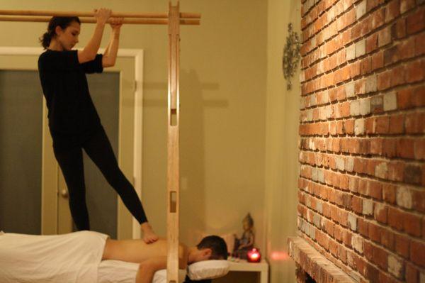 Northwest Sole Massage specializes in Therapeutic Ashiatsu Oriental Bar Therapy.