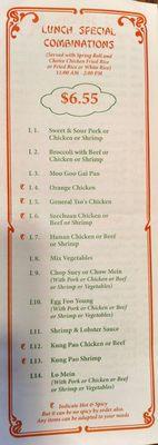 Lunch specials