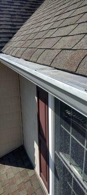 Installed gutter screens