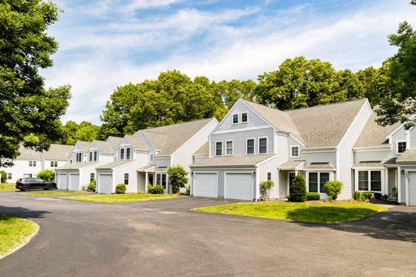 Exterior of large townhomes