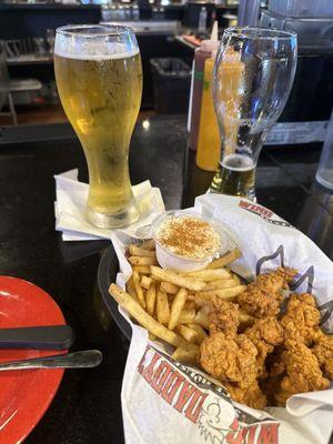 Boneless Bites with Fries are my favorite when drinking beer