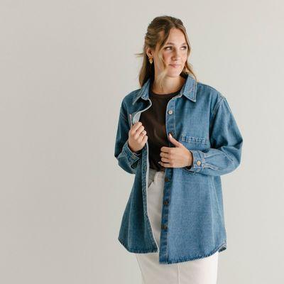 Beautiful, practical pieces made for your everyday life. The 'Kerry' Denim Overshirt is the perfect transitional layer!