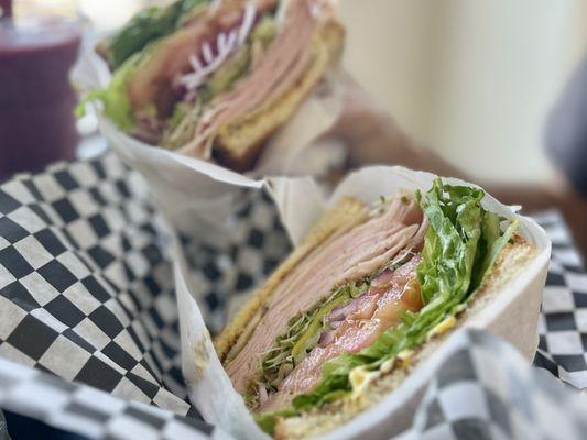 Classic turkey on focaccia.