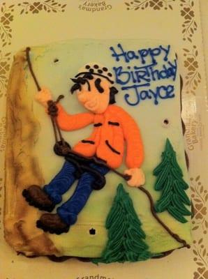 I asked them to make me a rock climber cake & this was what they came up with = AMAZING!