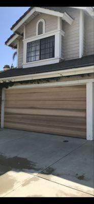 Full Custom Wood door- Horizontal plank design made with cedar. Contact us for more details and design options.