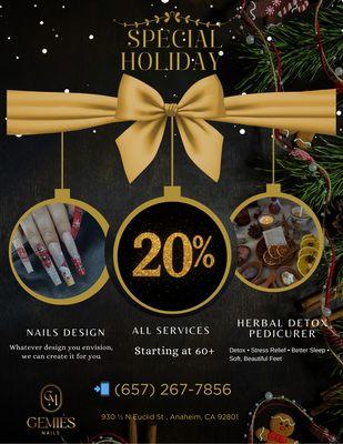 Big promotion 20% All Services