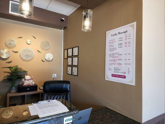 Reception area 5/30/22