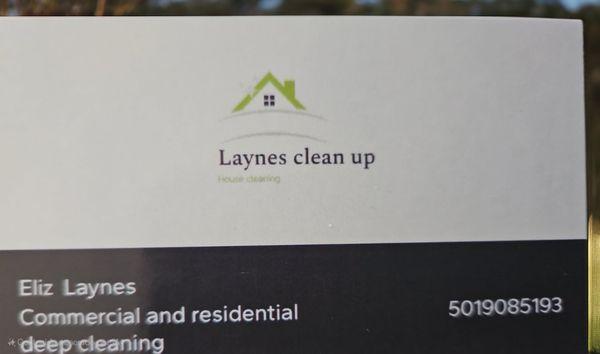 Laynes cleaning up