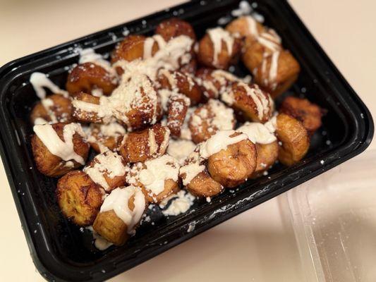 Fried Plantains Part of Enchilada Family Dinner