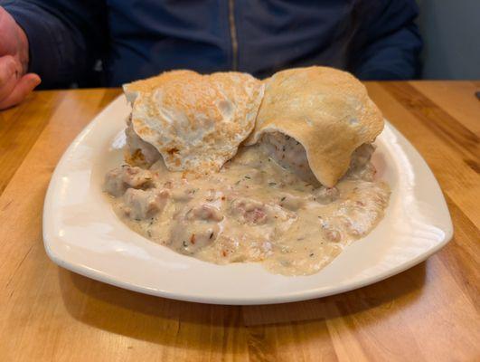 Biscuits and Gravy - added eggs
