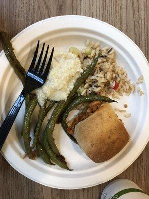 Portions are incredibly small- this is a small/medium size plate.