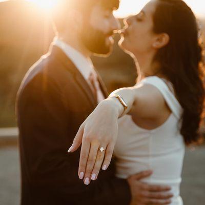 Gel manicure for engagement pictures!