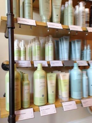 We carry the full line of Aveda Hair Care products.