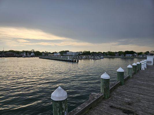 Beautiful waterfront views of the Greenport Harbor in downtown Greenport, NY
